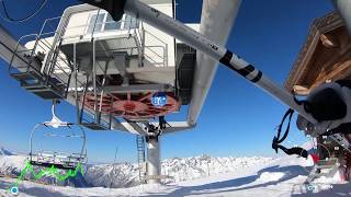 First-person skiing with speed - Alpe D'Huez 2019 4K 60fps