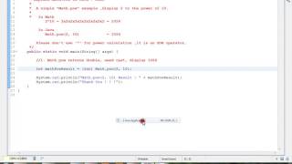 JAVA MATH POW EXAMPLE DEMO