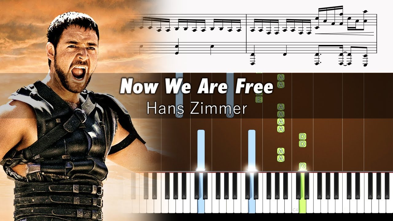 Gladiator - Now We Are Free - Piano Tutorial + SHEETS - YouTube