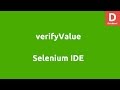 Selenium IDE verifyValue