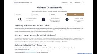 Alabama Warrant Search (Lookup Outstanding Bench, Arrest, and Felony,)
