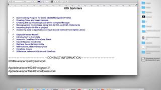 'iOS Sprinter' APP - SQLITE , Coredata