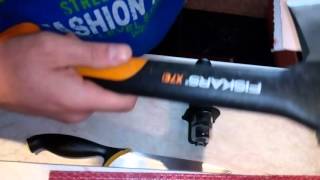 How to sharp  Fiskars knife and Fiskars X7 hatchet with Fiskars sharpener