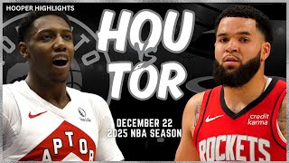 Houston Rockets vs Toronto Raptors Full Game Highlights | Dec 22 | 2025 NBA Season