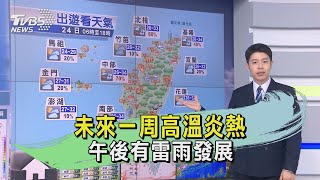 天氣懶人包! 未來一周高溫炎熱 午後有雷雨發展｜TVBS新聞 @TVBSNEWS01