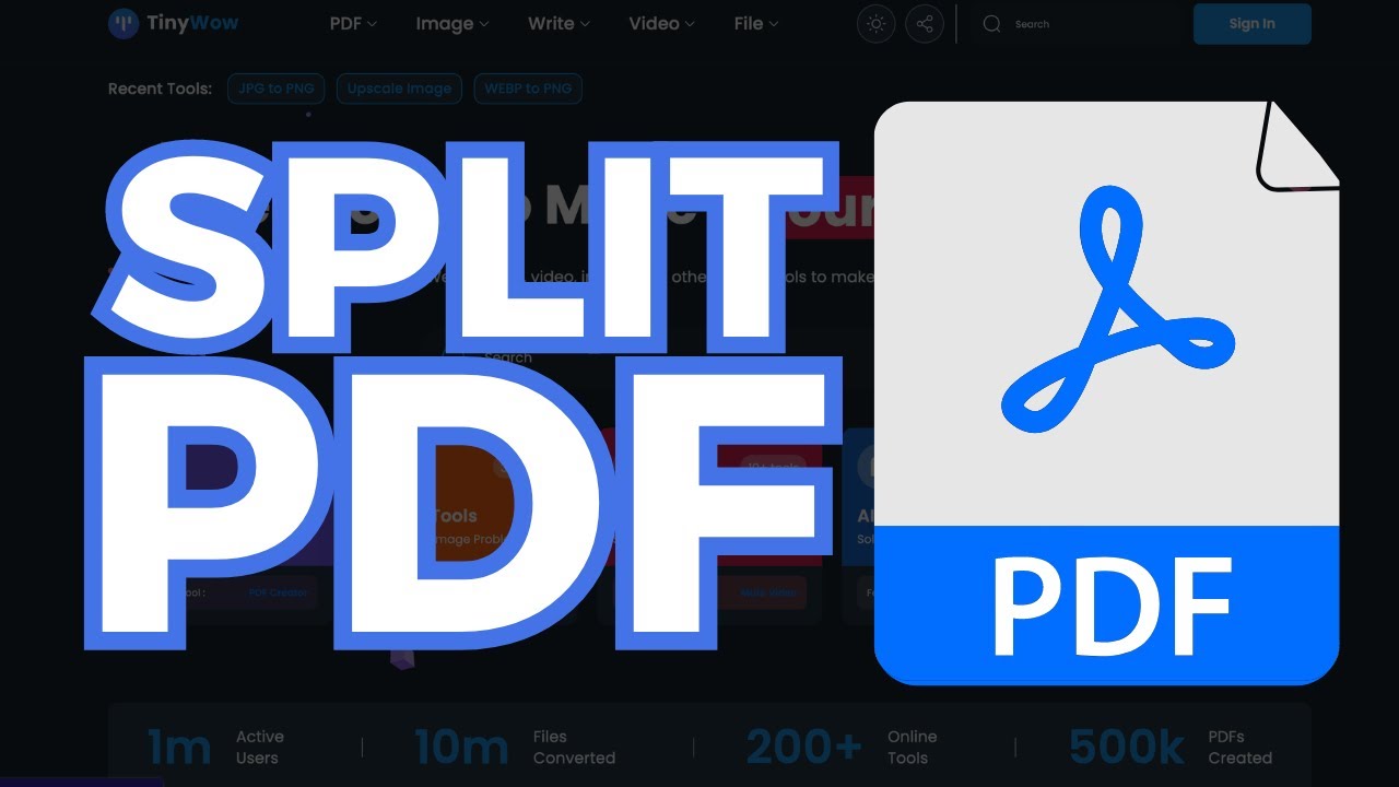 Split Pdf Into Multiple Files Youtube