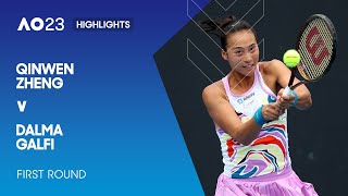 Qinwen Zheng v Dalma Galfi Highlights | Australian Open 2023 First Round