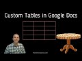 How to Customize Tables in Google Documents