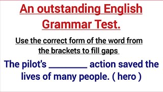 An outstanding English Grammar Test ✍️ Can you pass this test 100%?