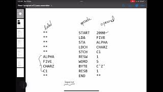 Pass1 of 2 pass assembler