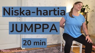 NISKA-HARTIA JUMPPA istuen - Ei harjoitusvälineitä! | 20min