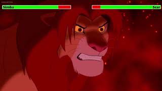 The Lion King (1994) Final Battle with healthbars 2/2 (Edited By @KobeW2001 )