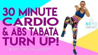 30 Minute Cardio and Abs Tabata Turn Up Workout 🔥Burn 395 Calories!* 🔥Sydney Cummings
