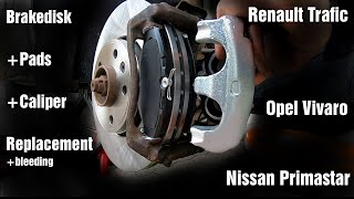 Brake Replacement and Bleeding - Renault Trafic, Opel Vivaro, Nissan Primastar