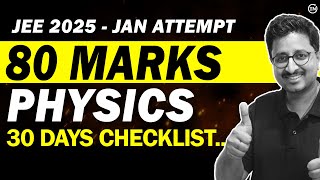 JEE 2025 : 30 Days Checklist | Roadmap to 80 Marks🔥 in Physics | Eduniti | Mohit Sir