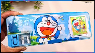 Doraemon pencil box with Calculator unboxing & review in Hindi||SangsstyleCraft