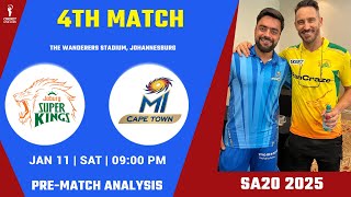 SA20 2025: Joburg Super Kings vs MI Cape Town 4th Match PREDICTION | JSK vs MICT Dream11 Team