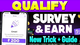 How To Qualify \u0026 Earn From Surveys : New Trick + Guide 2024 | Pawns \u0026 Freecash Survey Trick