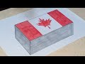 How to draw National flag of Canada - Canadian flag drawing - Drawing Canadian flag step by step