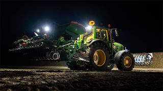 Nocny Siew Pszenicy w Gospodarstwie Rolnym Cisłak 2x John Deere Kuhn Amazone