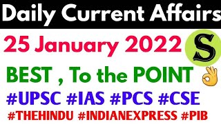 25 Jan 2022 Daily Current Affairs news analysis UPSC 2022 IAS PCS CSE #upsc2022 #upsc #uppsc2022