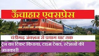 ऊँचाहार एक्सप्रेस | Unchahar Express | 14218 Train | Chandigarh To Prayag ghat | Train INfo