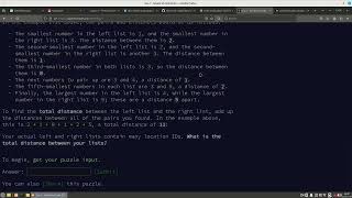 advent of code 2024 day 1 solution | advent of code solution | code explanation | python |