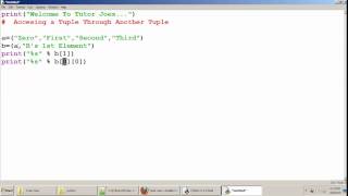 Python Tutorial : Accessing a Tuple Through Another Tuple In Python Tamil Prat-10