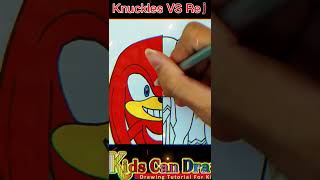 How To Draw Knuckles vs Red | Rainbow Friends | Sonic | Kids Can Draw #shorts