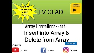 Easy to Crack CLAD 2017 Pattern Array Questions -Part 2:Insert into Array & Delete from Array