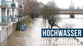 Die Hochwasserlage in Koblenz am 01.02.2021