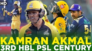 3rd Century in PSL By Kamran Akmal at Karachi | Peshawar Zalmi vs Quetta Gladiators | HBL PSL | MB2A