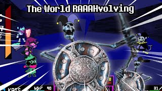 The World Revolving but it's Skeleton Banging Shield