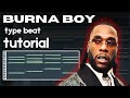 Making a beat for Burna Boy - Afrobeat FL Studio tutorial