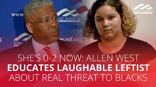 SHE'S 0-2 NOW: Allen West educates laughable leftist about real threat to blacks