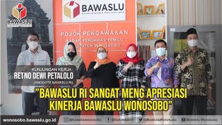 APRESIASI IBU RATNA DEWI PETALOLO. ANGGOTA BAWASLU RI DI BAWASLU KABUPATEN WONOSOBO