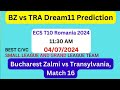 BZ Vs TRA Dream11 Prediction || ECS T10 Romania 2024 Dream11 Prediction || Small League Team