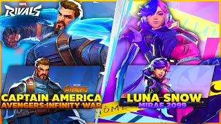 รีวิวสกินใหม่ Captaion America \u0026 Luna Snow สกินระดับสีทองหมด โคตรสวย....!! | Marvel Rivals