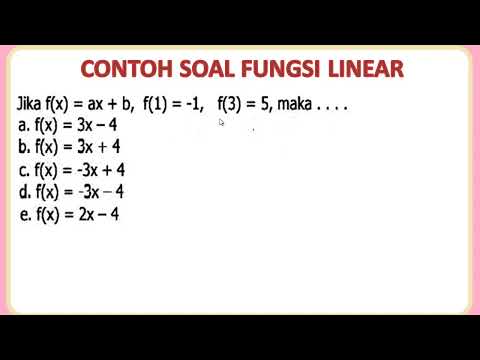 Contoh Soal Fungsi Linear Dan Pembahasan - YouTube