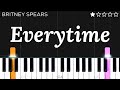 Britney Spears - Everytime | EASY Piano Tutorial