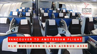 KLM Business Class Airbus A330 review: Vancouver to Amsterdam (+ spectacular Northern Lights/Aurora)