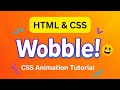 CSS Wobble Text Animation Tutorial | Easy HTML & CSS Effects for Beginners