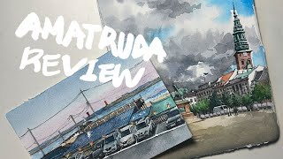 REVIEW // 수제종이는 처음 써보는데요😎 500년 전통의 아마트루다를 써보았다! Amatruda handmade watercolor paper