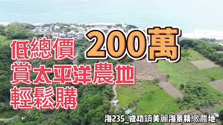 成功鎮美麗海景精緻農地【海235】#鑽石台東房屋買賣  #鑽石台東土地買賣        #089235555  #鑽石台東房仲  #鑽石台東房地產買賣  #台東房仲#房仲推薦