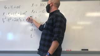 Kinematics: finding initial velocity without time