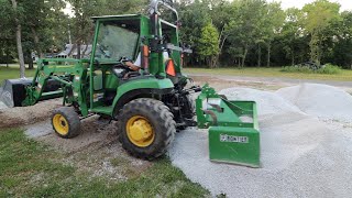 Hauling and Spreading Rock with a dump trailer and a compact tractor