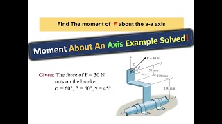 Learn How to Calculate the Moment About an Axis in Minutes! Example SOLVED! #EGE210 #023