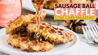 Tasty KETO Sausage Ball Chaffle | Low Carb Breakfast Chaffle for KETO MEAL PREP
