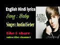 justin bieber baby lyrics justin bieber baby hindi virsion