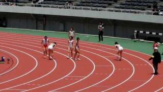 2009/4/29 織田記念 女子100m 予選1組 福島11.23(+2.2)